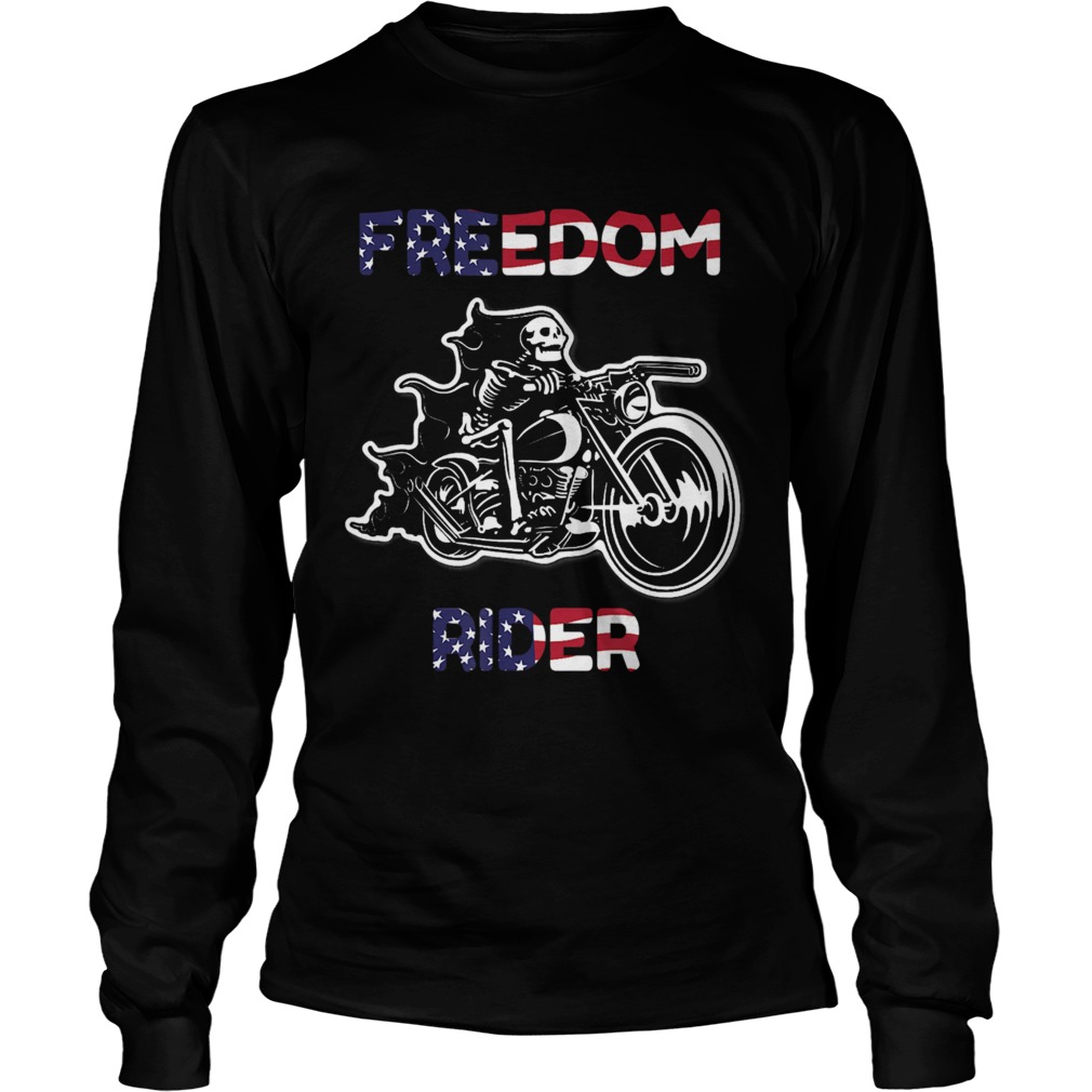 Cool Freedom Rider American flag Long Sleeve