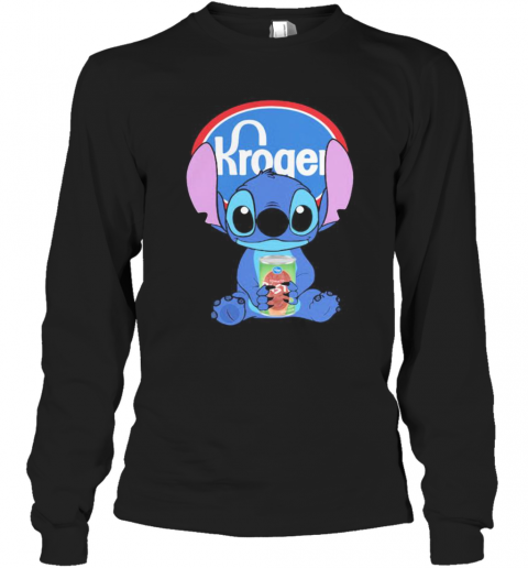 Disney Stitch Kroger Logo T-Shirt Long Sleeved T-shirt 