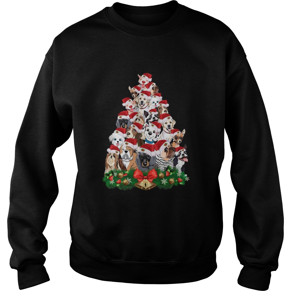 Dogs Tree Merry Christmas Sweatshirt