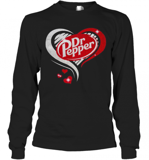 Dr Pepper Love Heart T-Shirt Long Sleeved T-shirt 