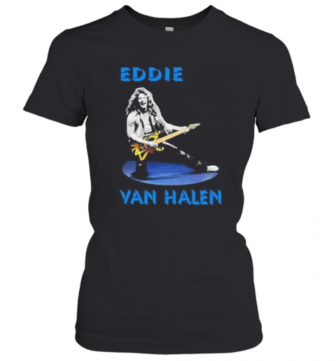 Eddie Van Halen Playing Guitar Vintage T-Shirt Classic Women's T-shirt