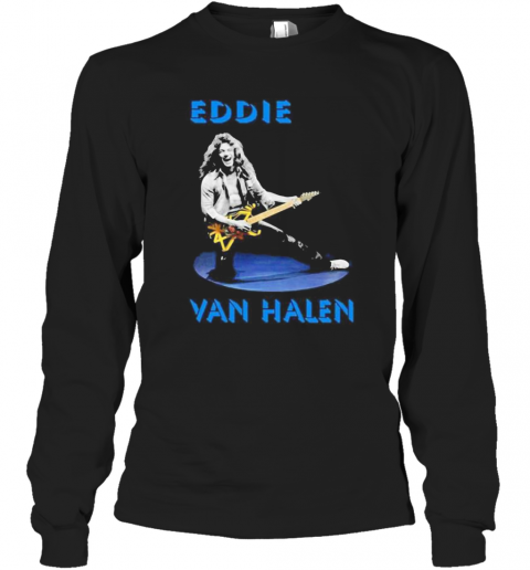 Eddie Van Halen Playing Guitar Vintage T-Shirt Long Sleeved T-shirt 