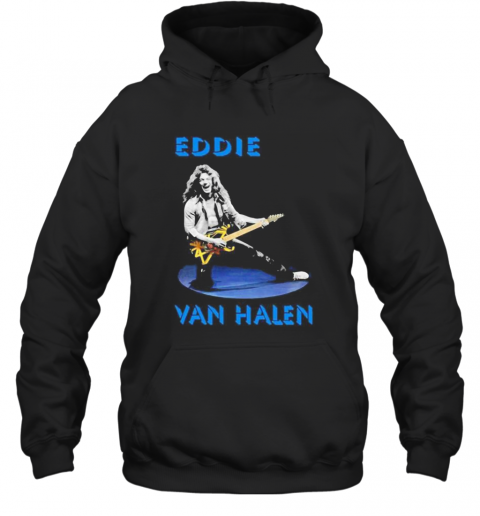 Eddie Van Halen Playing Guitar Vintage T-Shirt Unisex Hoodie
