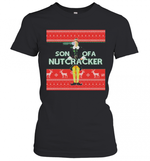 Elf Son Of A Nutcracker Ugly Christmas T-Shirt Classic Women's T-shirt