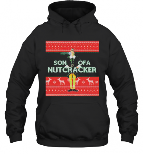 Elf Son Of A Nutcracker Ugly Christmas T-Shirt Unisex Hoodie