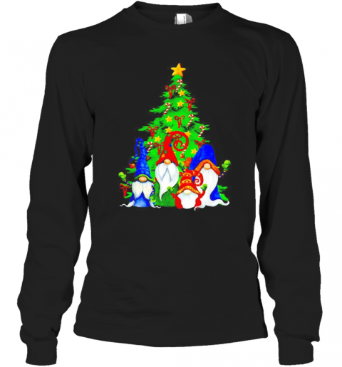 Gnomes Christmas Tree T-Shirt Long Sleeved T-shirt 