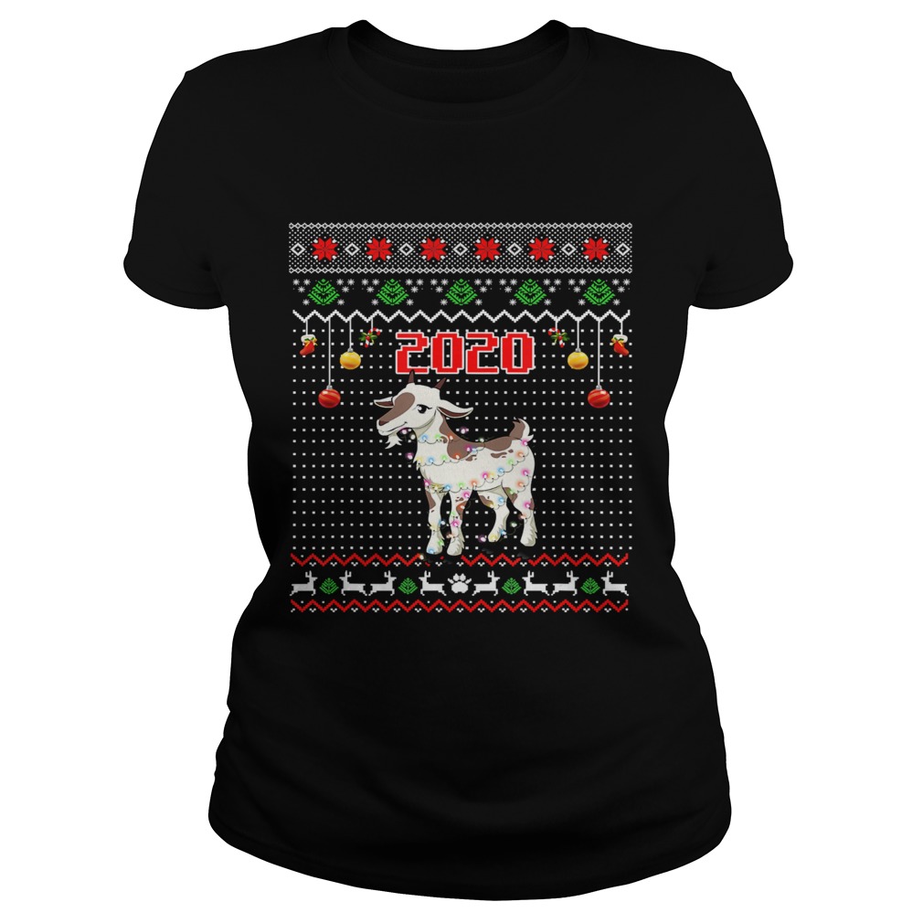 Goat Christmas Lights Lover Classic Ladies