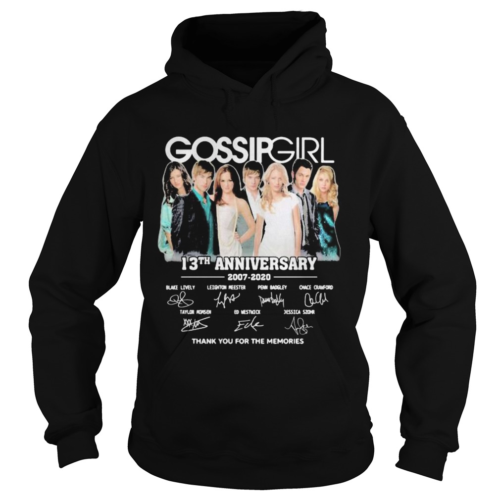 Gossip girl 13th anniversary 2007 2020 thank for the memories signatures Hoodie