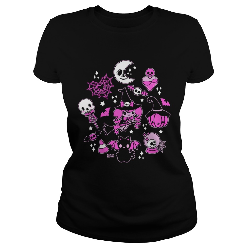 Halloween Doodle Vintage Witchy Magical Pastel Goth Pink Classic Ladies