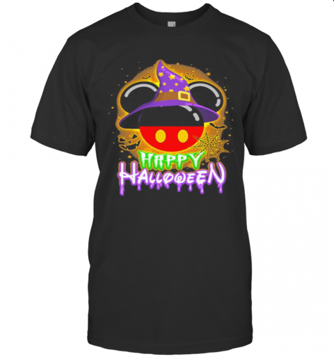 Happy Halloween Minnie Mouse Witch Star Moon T-Shirt