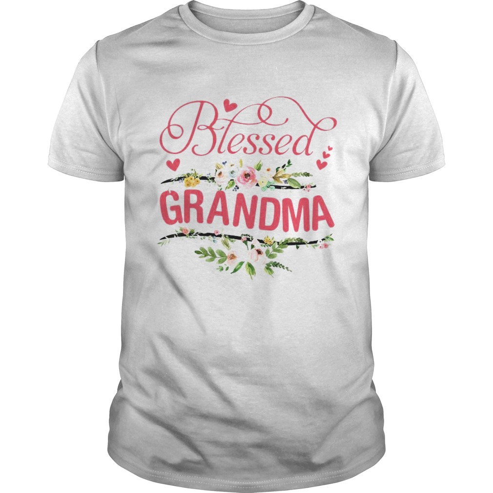 Heart Floral Blessed Grandma shirt