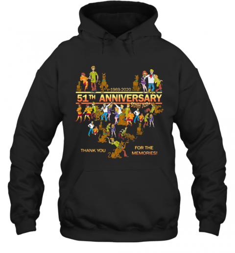 Heart Scooby Doo 51Th Anniversary 1969 2020 Thank You For The Memories T-Shirt Unisex Hoodie