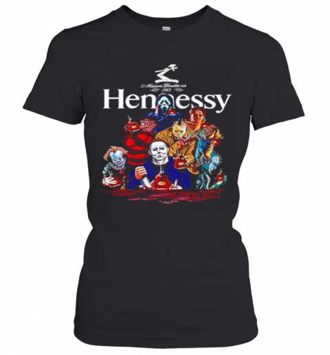 Horror Characters Hennessy Party Happy Halloween T-Shirt Classic Women's T-shirt