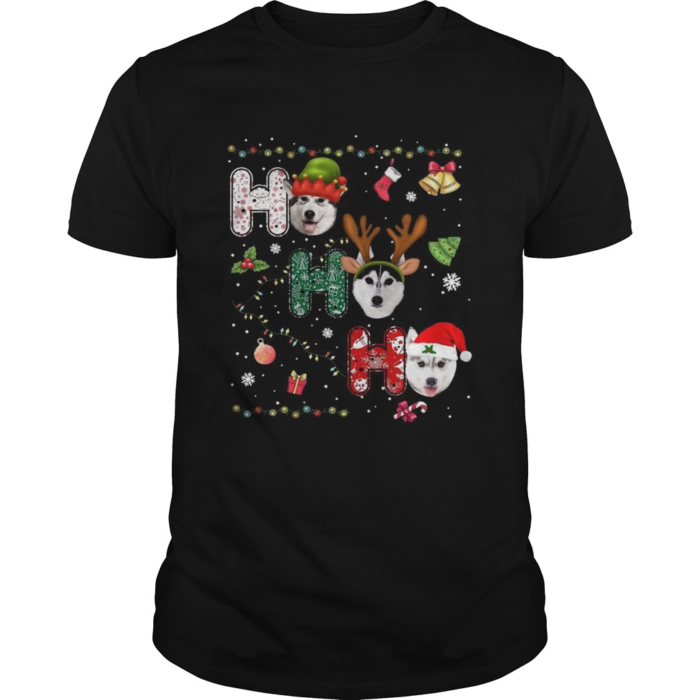 Husky Ho Ho Ho Merry Christmas shirt