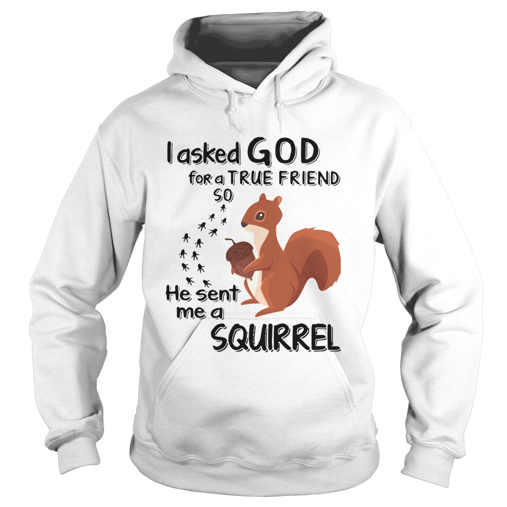 I Asked God For A True Friend So He Sent Me A Squirrel Hoodie