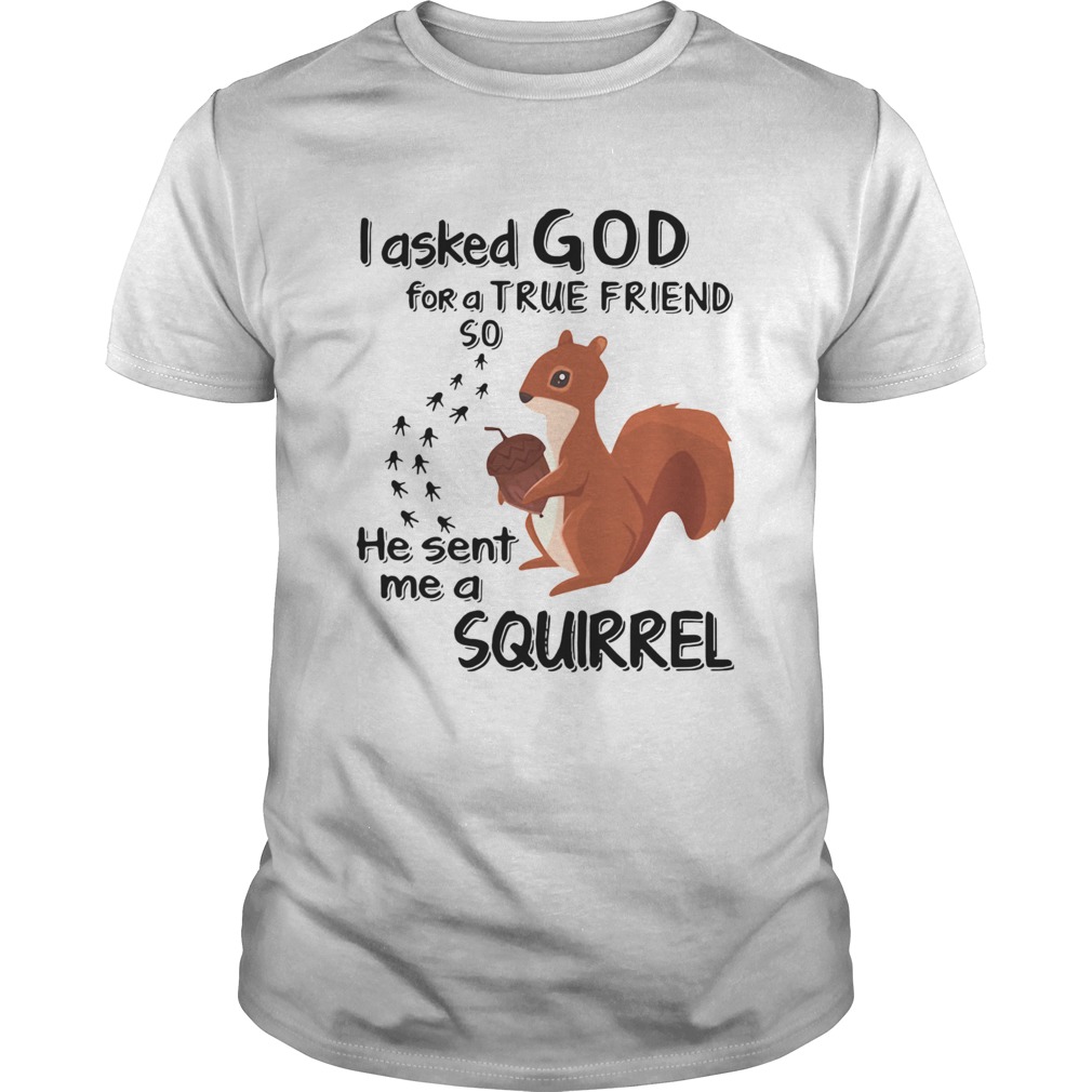 I Asked God For A True Friend So He Sent Me A Squirrel shirt
