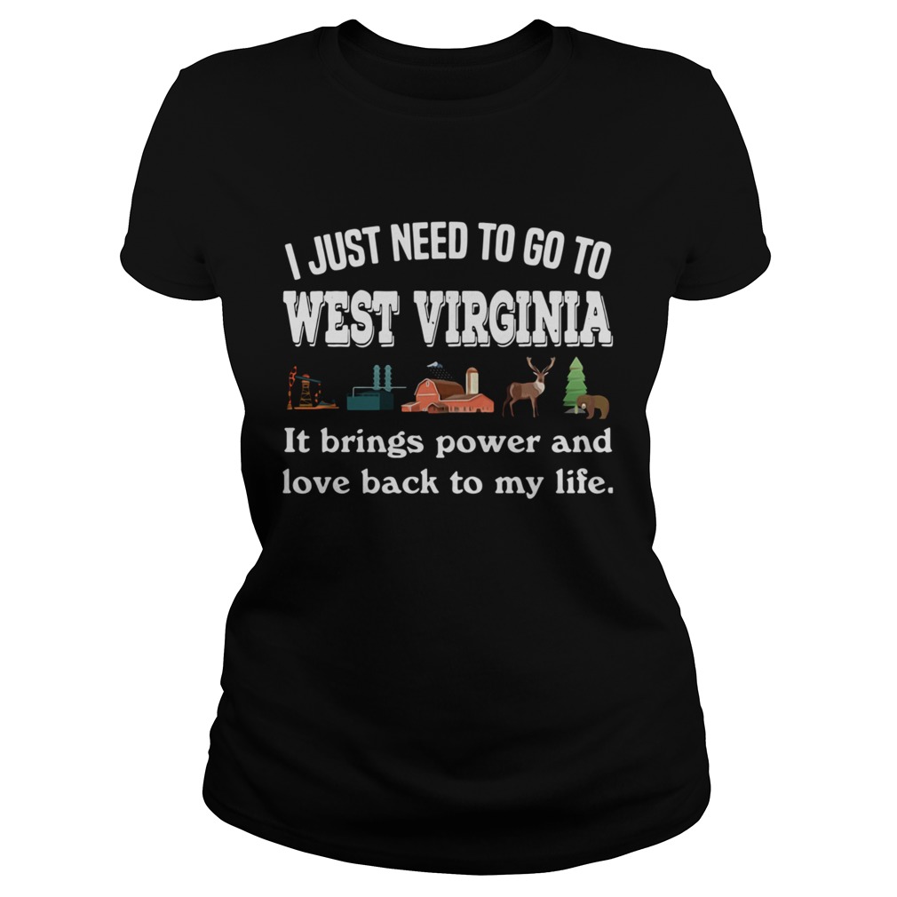I Just Need To Go To West Virginia It Brings Power And Love Back To My Life Classic Ladies