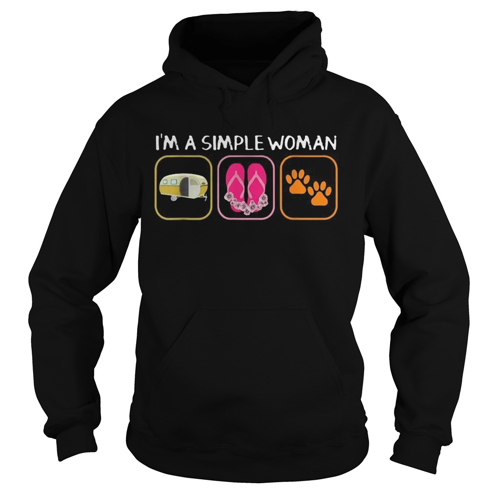 Im A Simple Camping Flip Flop And Dog Hoodie