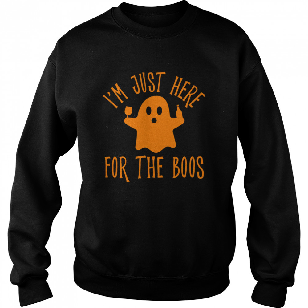 Im Just Here For The Boos Drinking Squad Halloween Unisex Sweatshirt