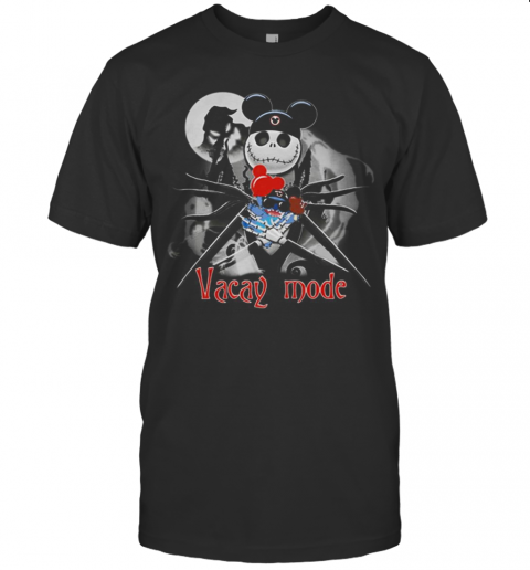 Jack Skellington Hug Stitch Vacay Mode Halloween T-Shirt