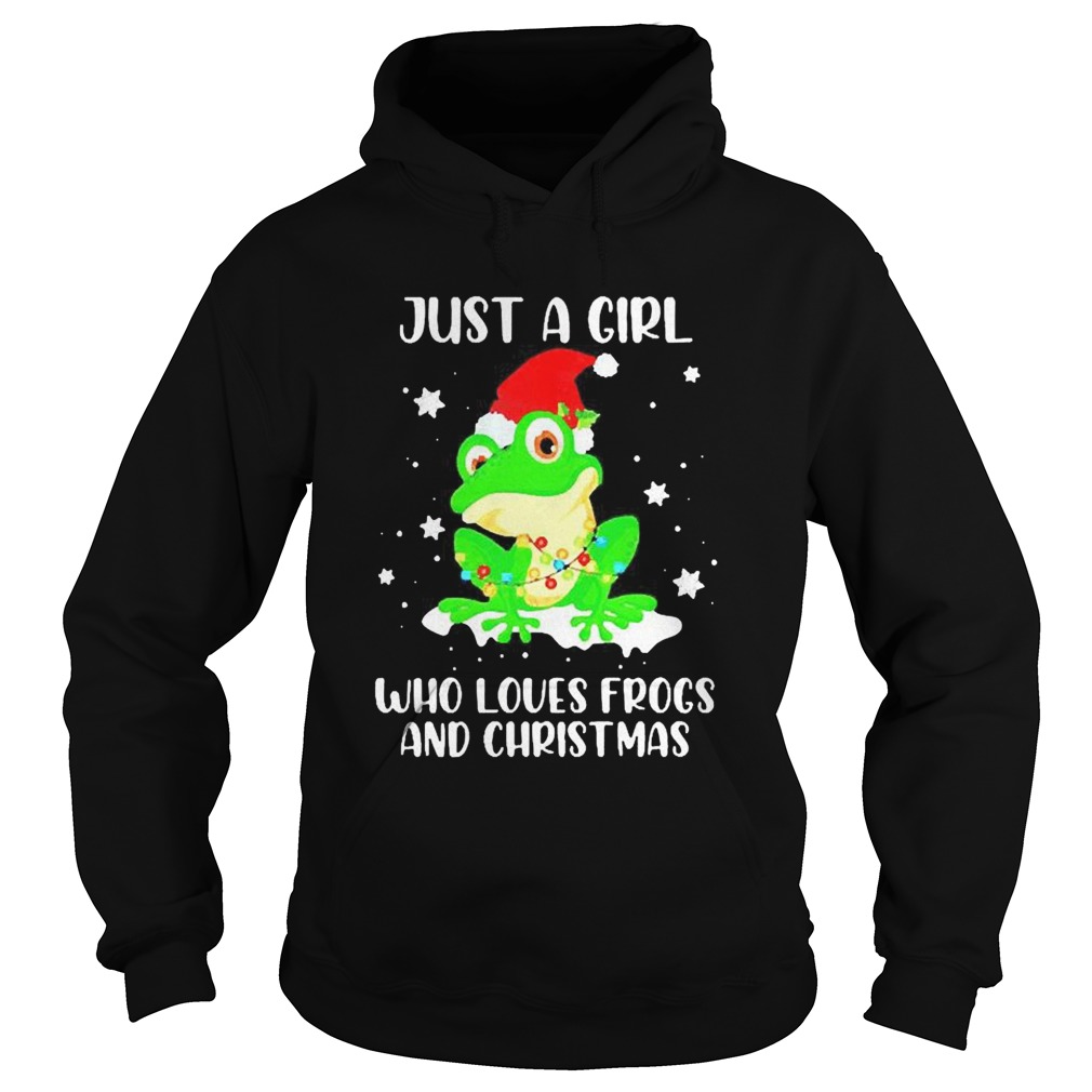 Just A Girl Who Loves Frogs And Christmas Hoodie