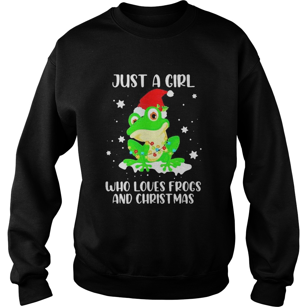 Just A Girl Who Loves Frogs And Christmas Sweatshirt