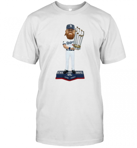 Justin Turner Los Angeles Dodgers 2020 World Series Champions Bobblehead T-Shirt