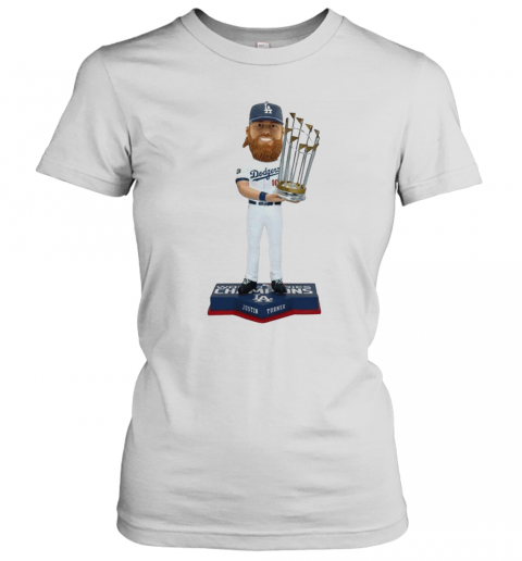 Justin Turner Los Angeles Dodgers 2020 World Series Champions Bobblehead T-Shirt Classic Women's T-shirt