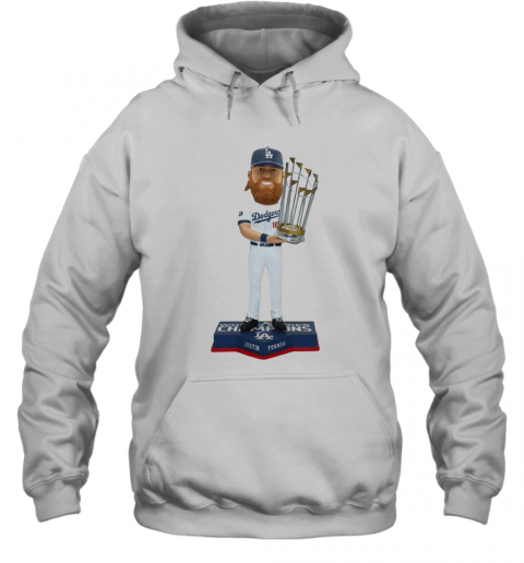 Justin Turner Los Angeles Dodgers 2020 World Series Champions Bobblehead T-Shirt Unisex Hoodie