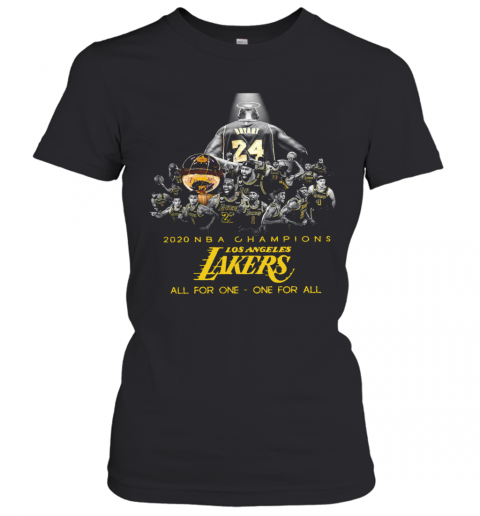 Kobe Bryant 2020 NBA Champions Los Angeles Lakers All For One One For All T-Shirt Classic Women's T-shirt