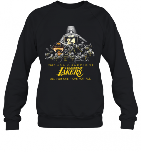 Kobe Bryant 2020 NBA Champions Los Angeles Lakers All For One One For All T-Shirt Unisex Sweatshirt
