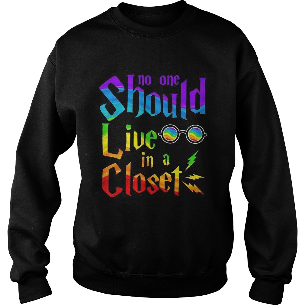 LGBT No One Should Live In A Closet Sweatshirt