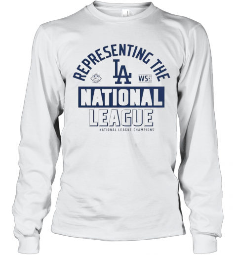 Los Angeles Dodgers Fanatics Branded 2020 National League Champions Locker Room T-Shirt Long Sleeved T-shirt 