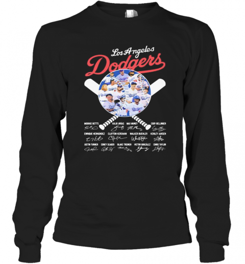 Los Angeles Dodgers Mookie Betts Max Muncy Signature T-Shirt Long Sleeved T-shirt 