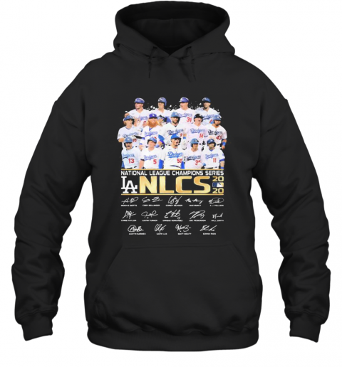 Los Angeles Dodgers National League Champions Series Nlcs Signatures T-Shirt Unisex Hoodie