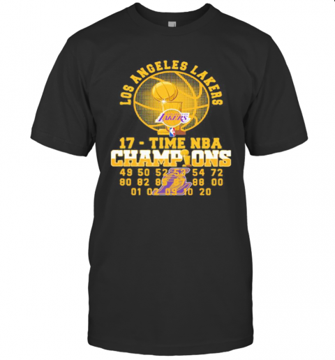 Los Angeles Lakers 17 Time Nba Champions T-Shirt