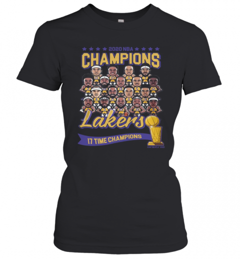 Los Angeles Lakers 2020 NBA Champions Los Angeles Lakers 17 Time Champions T-Shirt Classic Women's T-shirt