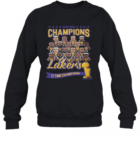 Los Angeles Lakers 2020 NBA Champions Los Angeles Lakers 17 Time Champions T-Shirt Unisex Sweatshirt