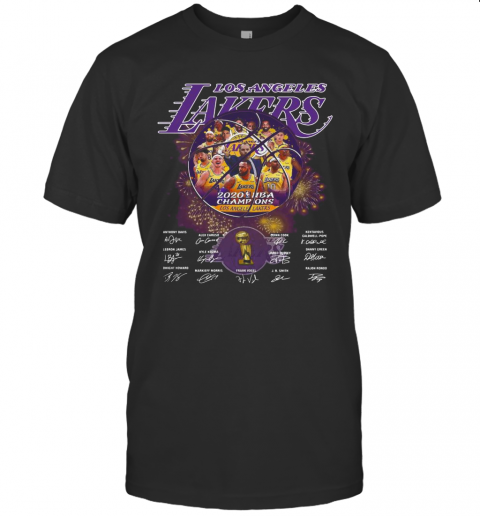 Los Angeles Lakers 2020 NBA Champions Los Angeles Lakers Signature T-Shirt