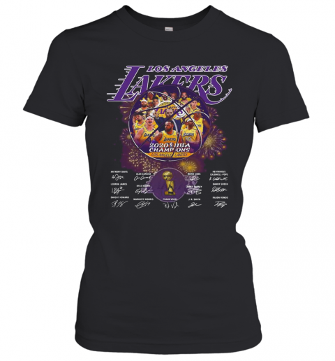 Los Angeles Lakers 2020 NBA Champions Los Angeles Lakers Signature T-Shirt Classic Women's T-shirt