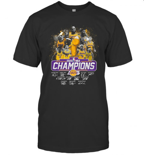 Los Angeles Lakers 2020 NBA Champions Signature T-Shirt