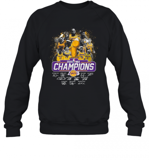 Los Angeles Lakers 2020 NBA Champions Signature T-Shirt Unisex Sweatshirt