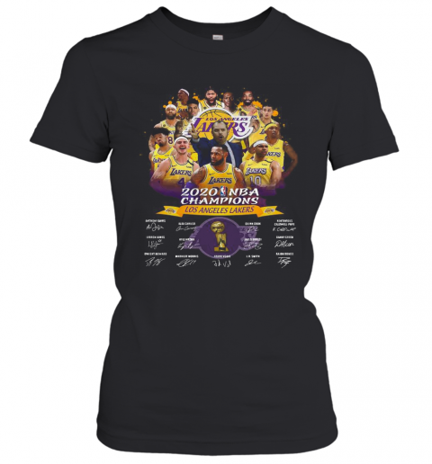 Los Angeles Lakers 2020 NBA Champions Team Los Angeles Lakers Signature T-Shirt Classic Women's T-shirt