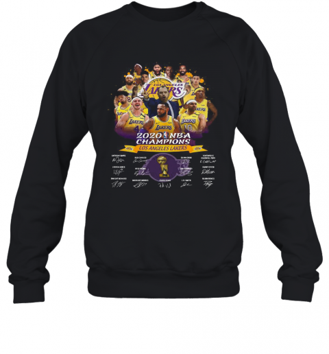 Los Angeles Lakers 2020 NBA Champions Team Los Angeles Lakers Signature T-Shirt Unisex Sweatshirt