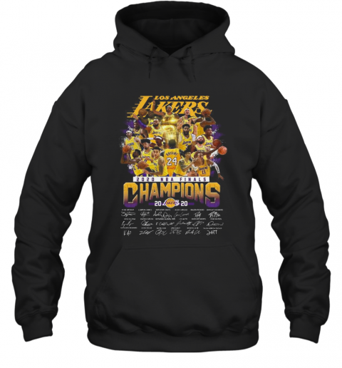 Los Angeles Lakers 2020 NBA Finals Champions Signature T-Shirt Unisex Hoodie