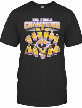 Los Angeles Lakers NBA Finals Champions 2020 Signatures T-Shirt