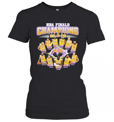 Los Angeles Lakers NBA Finals Champions 2020 Signatures T-Shirt Classic Women's T-shirt