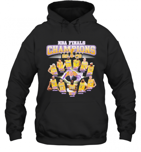 Los Angeles Lakers NBA Finals Champions 2020 Signatures T-Shirt Unisex Hoodie