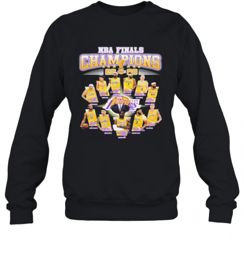 Los Angeles Lakers NBA Finals Champions 2020 Signatures T-Shirt Unisex Sweatshirt
