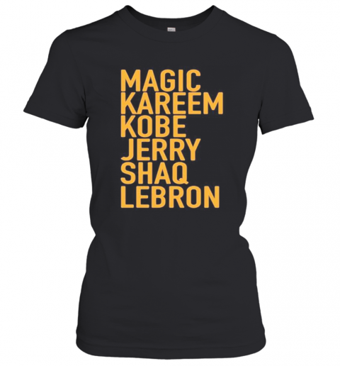 Magic Kareem Kobe Jerry Shaq Lebron T-Shirt Classic Women's T-shirt
